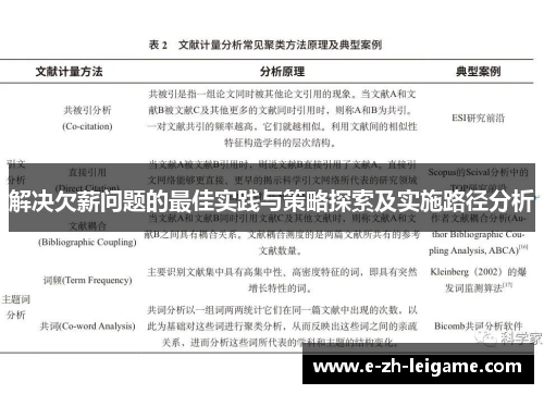 解决欠薪问题的最佳实践与策略探索及实施路径分析